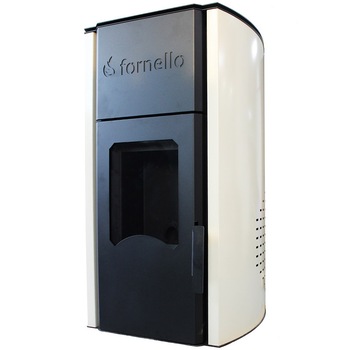Termosemineu pe peleti Fornello Royal 25 KW, aprindere automata, telecomanda, buncar tiraj fortat, pompa circulatie, vas expansiune, Ivory Termosemineu pe peleti Fornello Royal 25 KW, aprindere automata, telecomanda, buncar tiraj fortat, pompa circulatie, vas expansiune, Ivory