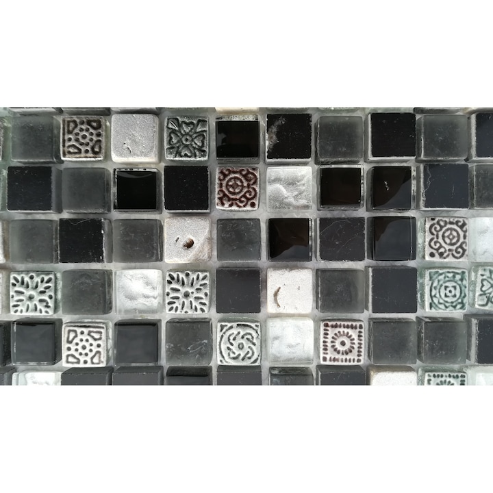 Mozaic Vitrex Antica Roma Black 1.5x1.5 cm
