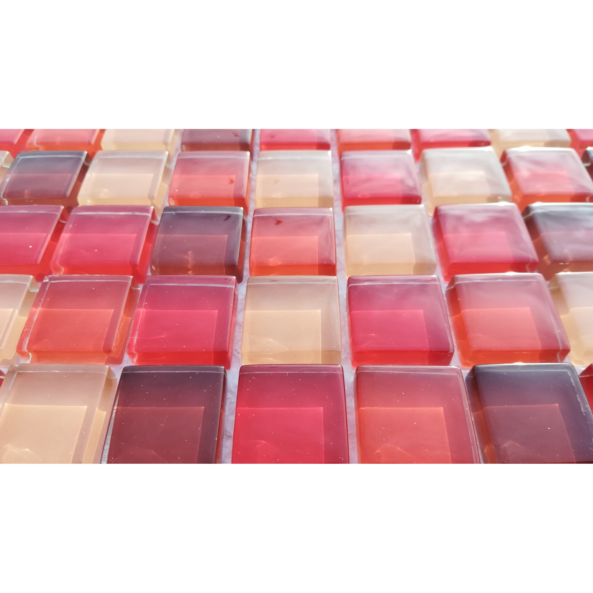 Mozaic Vitrex Mf1 Rosso Lucido Mix 2x2 cm