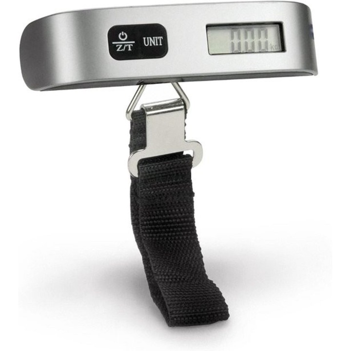 Digitális poggyászmérleg, 50kg, LCD kijelző, kompakt