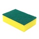 Dispenser sapun lichid 2 in 1 cu suport burete, galben, 17x18.5cm, set 4 piese