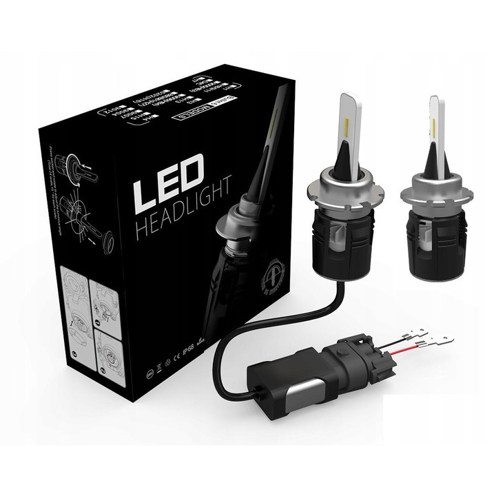 Set becuri LED B6, Led, mini, alb, 12-24V