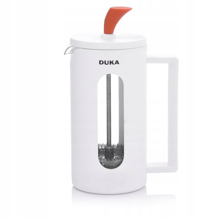 Zaparzacz French Press DUKA KNOBB alb portocaliu 800ml