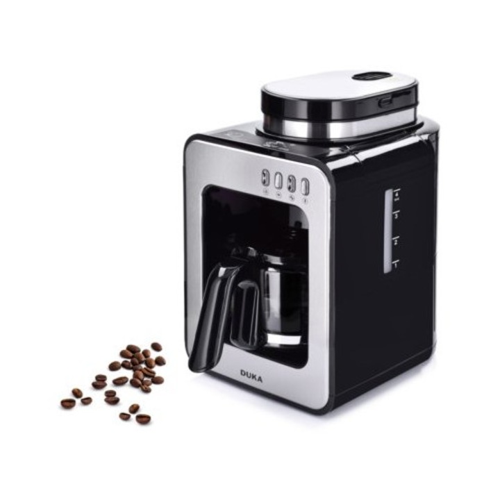 Espressor cafea DUKA Boje, inox, negru, 560ml