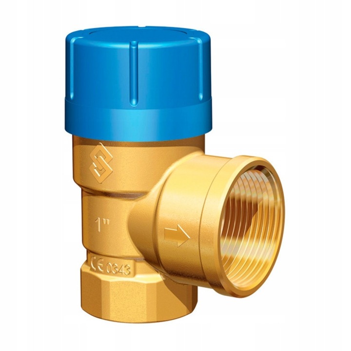 Supapa biztonsági szelep melegvízhez Flamco Prescor B 1/2", 8 bar, sárgaréz, 69mm