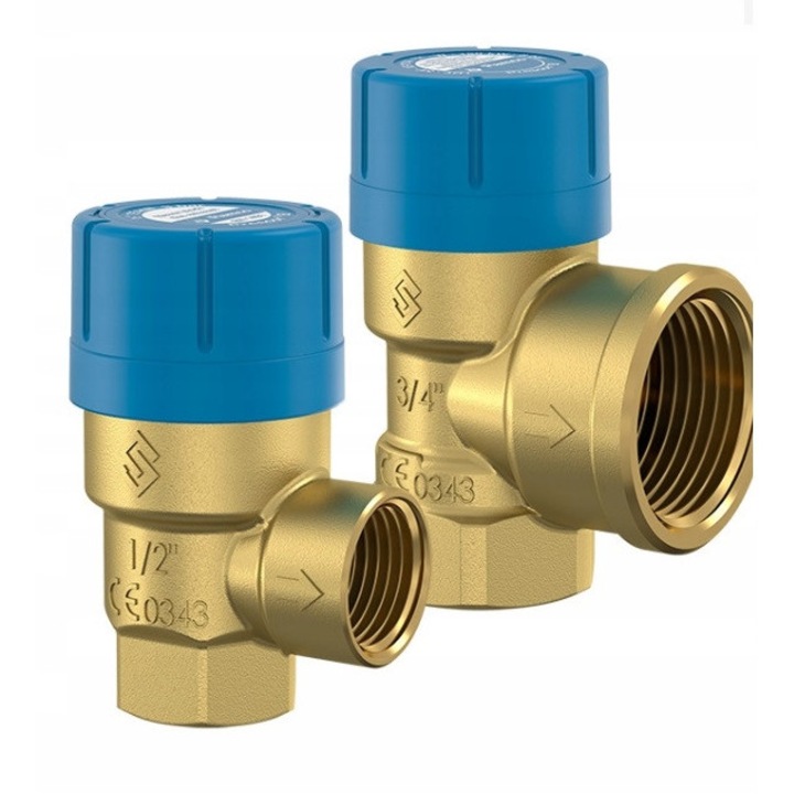Flamco Prescor B melegvíz biztonsági szelep 3/4" 8 bar sárgaréz 69mm
