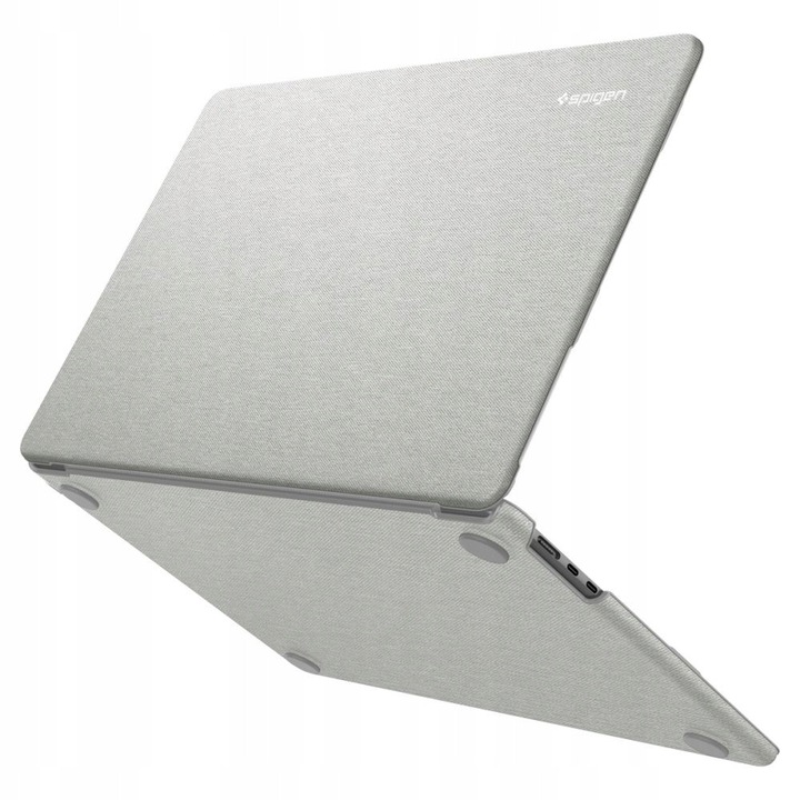 Husa laptop Spigen Urban Fit, 13 inch, gri heather, 2 piese, nylon, slim
