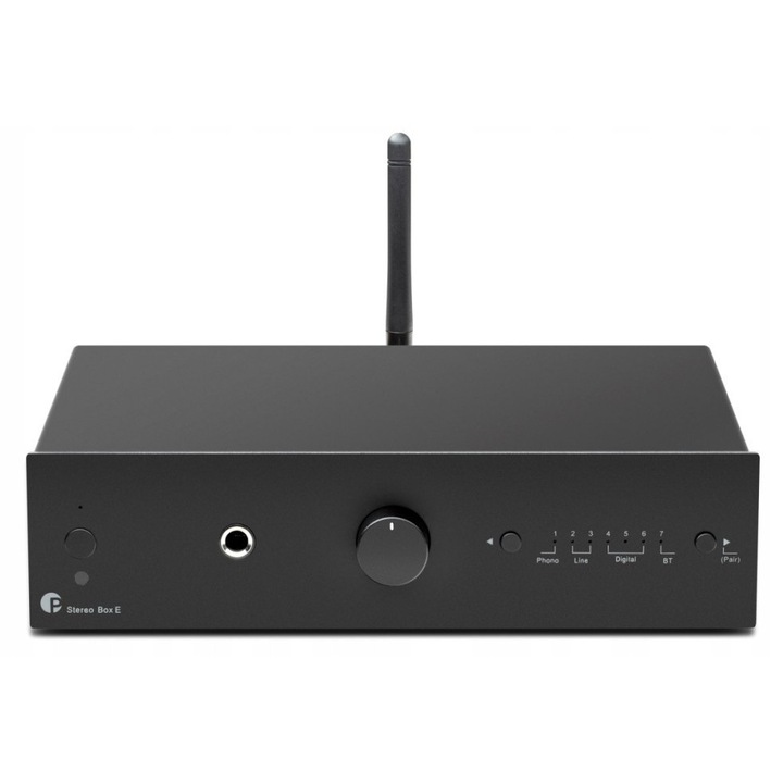 Pro-Ject Stereo Box E integrált erősítő, minimalista, fekete, 206x51x115mm