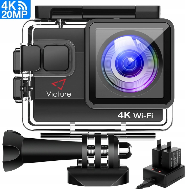 Спортна камера Victure AC700 4K 20MP WiFi подводна 40м