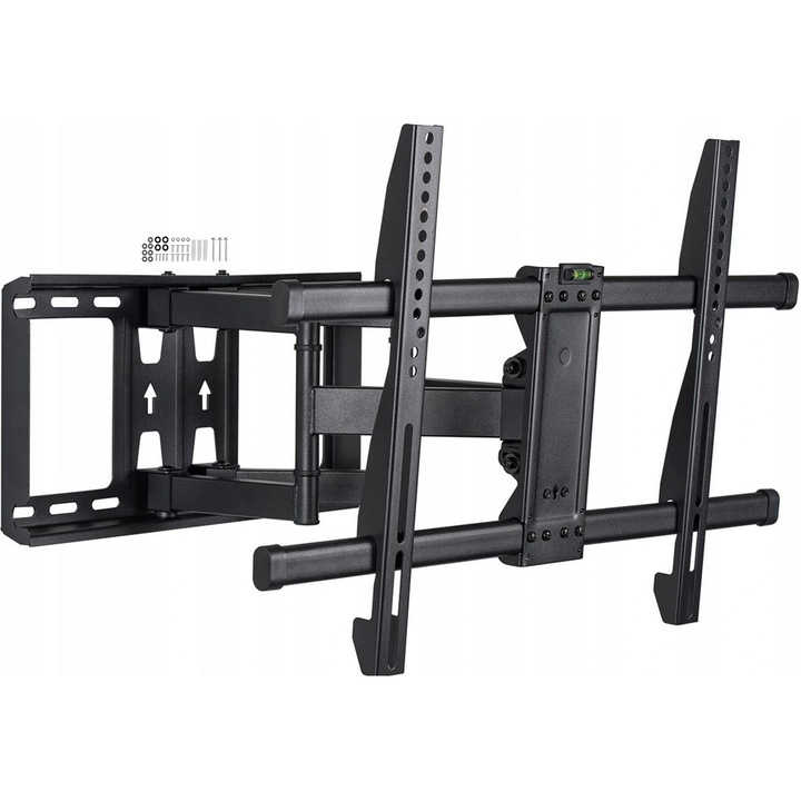 Suport TV reglabil rotativ, negru, 68x410mm, 60kg