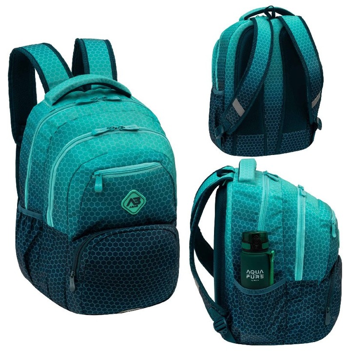 Rucsac Scolar, Astra, Tech Pack Pro, 44 x 32 x 19 cm, Multicolor, 3 Compartimente Cu Fermoar, Compartiment Dedicat Laptop Sau Tableta, Organizator Pentru Instrumente Si Telefon, Spate Profilat Ergonomic, Bretele Moi Reglabile