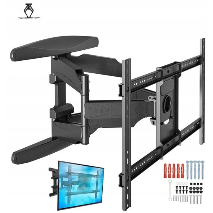 Suport perete TV rotativ 58-500mm reglabil 45.5kg negru