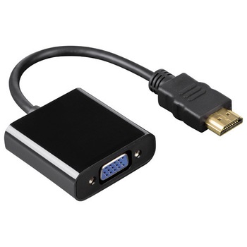 Adaptor, convertor semnal HDMI (digital) la VGA (analog) HDMI A tata la VGA mama - fara sunet Adaptor, convertor semnal HDMI (digital) la VGA (analog) HDMI A tata la VGA mama - fara sunet