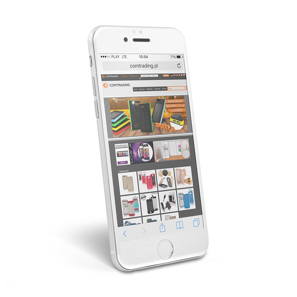 Folie sticla iPhone 8 / iPhone 7 pentru tot ecranul (Full Cover) curbata 3D, Alba