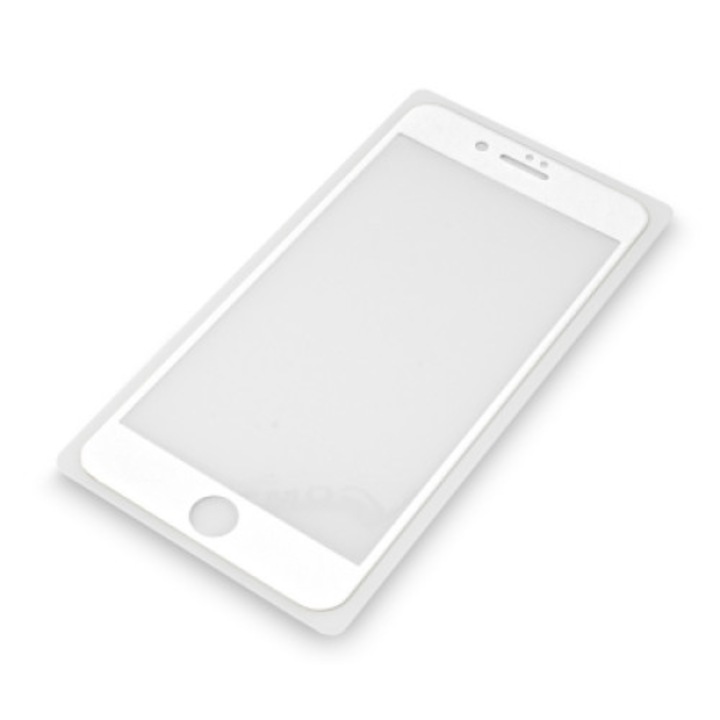 Rebnik Total Grup iPhone 8 / iPhone 7 teljes képernyővédő üvegfólia, teljes fedés, ívelt 3D, fehér