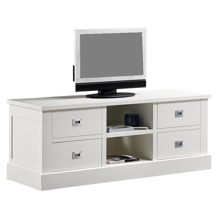 Comoda TV, 160 x 50 x 60 cm, finisaj ALB, cod MC 102