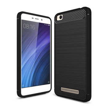 Husa de telefon Carbon Premium Protect, Xiaomi 4A, 6 nivele de protectie, Finisaj metalic, Slim, Black Husa de telefon Carbon Premium Protect, Xiaomi 4A, 6 nivele de protectie, Finisaj metalic, Slim, Black