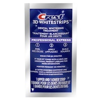 Benzi Albirea Dintilor, Crest, 3D White, Professional Express White, 14% Concentratie, Tratament 1 zi, 45 min, Nivel Albire 12, 1x plic