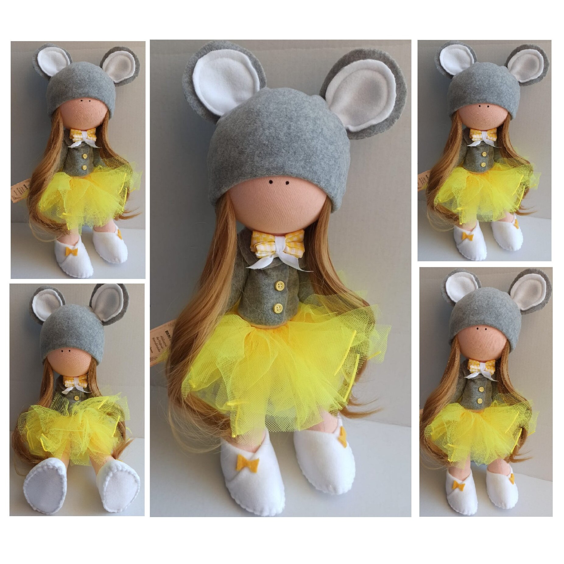 Papusa Biloo Doll Amalia - Model Unicat - Creatie handmade - dimensiune 43 cm