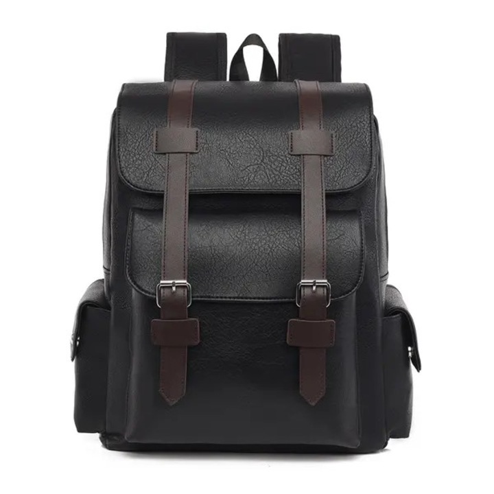 Rucsac retro capacitate mare multifunctional maro piele moale 45x30x15cm