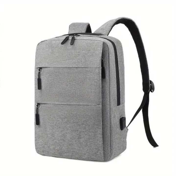 Rucsac laptop din poliester cu port USB si compartiment pentru laptop IZO-CJ-K0502-20260731-36, gri