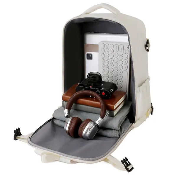 Rucsac laptop capacitate mare, negru, compartiment multiplu, 45x30x15cm