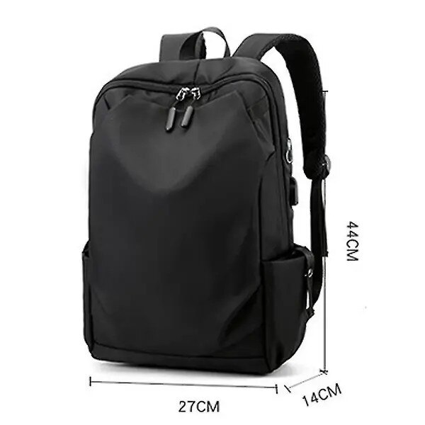 Rucsac unisex, capacitate mare, port USB, negru, 44x27x14cm