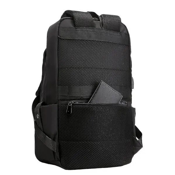 Rucsac unisex, capacitate mare, port USB, negru, 44x27x14cm