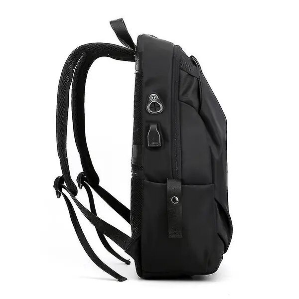 Rucsac unisex, capacitate mare, port USB, negru, 44x27x14cm