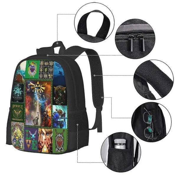 Rucsac laptop 15 inch, Oxford impermeabil, ajustabil, negru