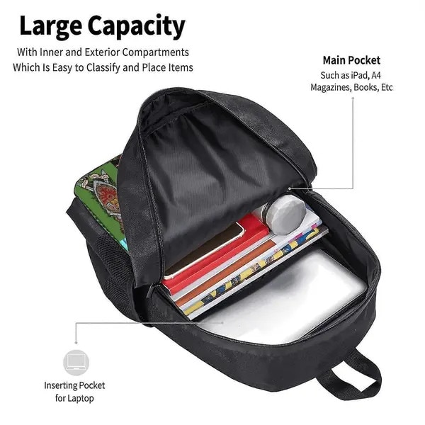 Rucsac laptop 15 inch, Oxford impermeabil, ajustabil, negru