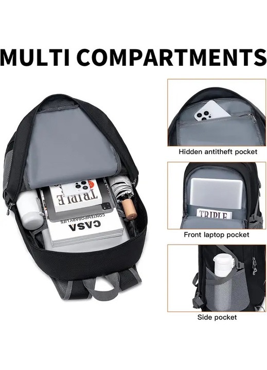 Rucsac drumetie 45L impermeabil pliabil usor multicolor 31x23x52cm