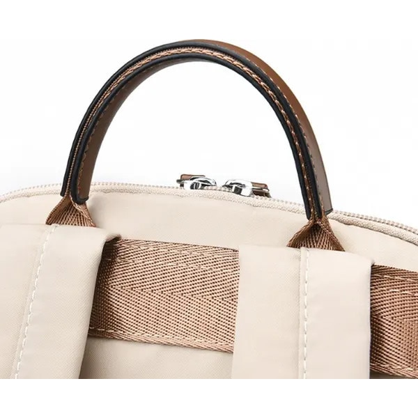 Rucsac dama din material Oxford rezistent la apa, compartiment pentru laptop, buzunare multiple si curele reglabile, roz, 30 x 16 x 41 cm