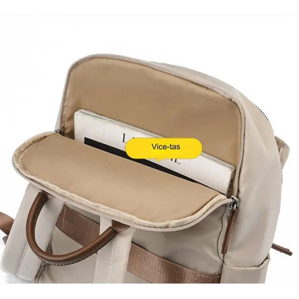 Rucsac dama din material Oxford rezistent la apa, compartiment pentru laptop, buzunare multiple si curele reglabile, roz, 30 x 16 x 41 cm