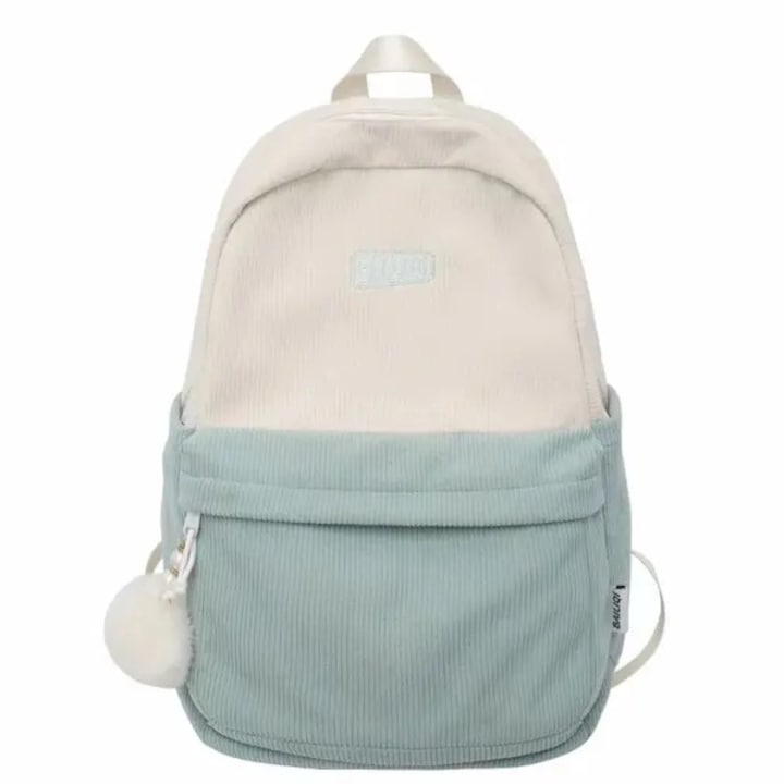 Rucsac scolar unisex, corduroy, 45x30x18cm, multicolor, capacitate mare