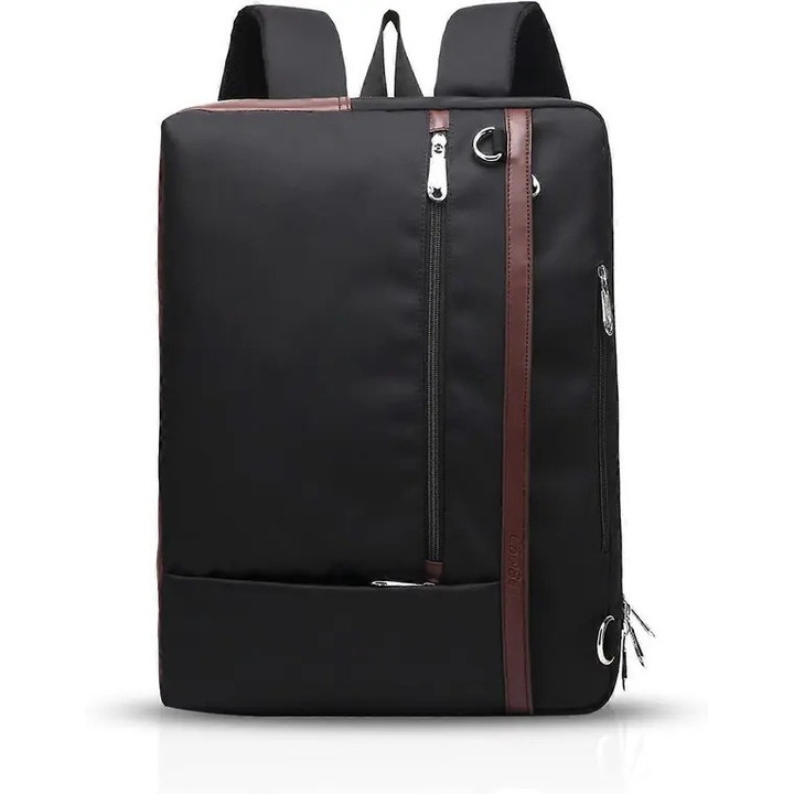 Rucsac laptop 15.6 inch multifunctional poliester negru 32x15x46cm