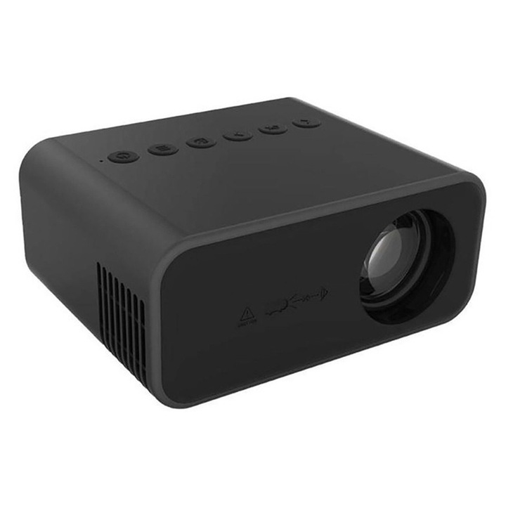 Мини преносим видеопроектор 240P черен 11x8.8x4.8cm комплект