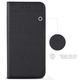 Husa pentru Huawei P30 Lite / P30 Lite New Edition, Smart Flip, tip carte cu inchidere magnetica, Buzunar Carduri, functie Stand de vizualizare, Eco-Leather + Silicon, Neagra