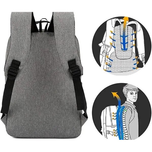 Rucsac laptop set 3 piese Oxford albastru