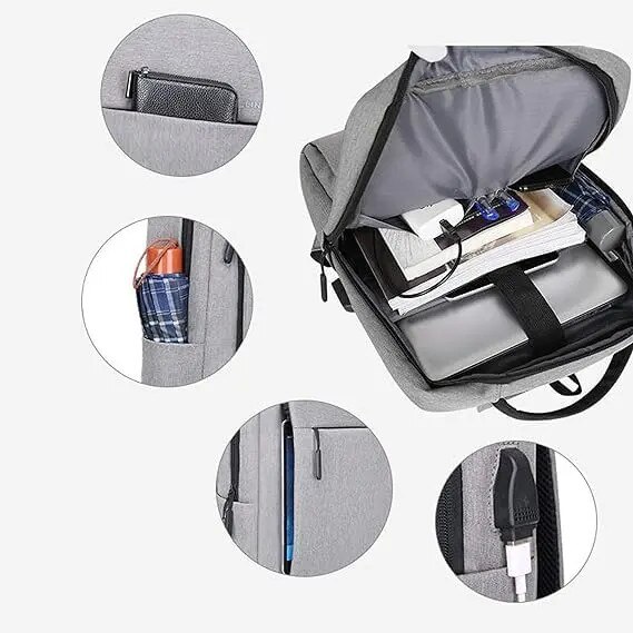 Rucsac laptop set 3 piese Oxford albastru