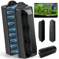 Curatator Magnetic pentru Acvariu, Bedee®, Perie Magnetica pentru Sticla de Acvariu, Racleta pentru Alge, Grosime Sticla pana la 6mm, 11x3.2x4.2cm, Negru