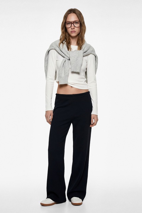 KOTON, Pantaloni de trening din amestec de modal cu buzunar aplicat, Albastru ultramarin, M