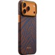 Case Pitaka Edge PitaTap MagSafe ARAMID CARBON MagEZ Tactile Woven for Apple iPhone 17 Pro 6.3 5G 2025 - Breath of Veins, Burning Orange - BV1701P