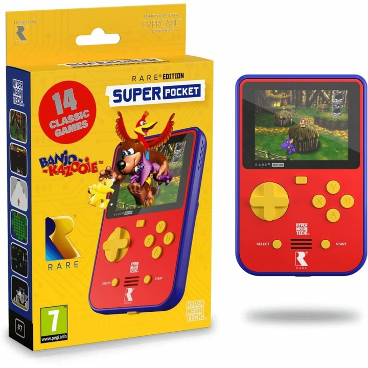 Hyper Mega Tech, Retro Gaming, 2.8″ IPS, Ediție Rară, 14 jocuri încorporate, Consolă de jocuri portabilă