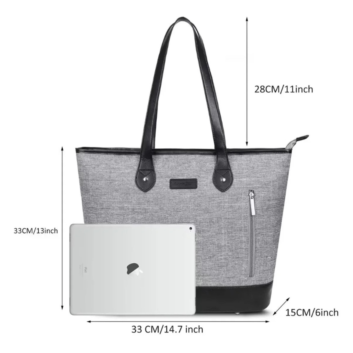 womenstyle Geanta de laptop business pentru femei de 15, 6 inci - Gri