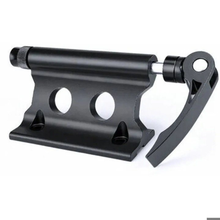 Portbagaj bicicleta aluminiu, furca fata cu eliberare rapida, negru