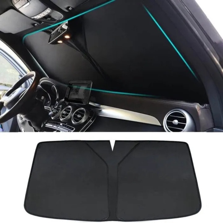 Parasolar auto 140x80cm pentru SUV-uri si sedanuri, negru