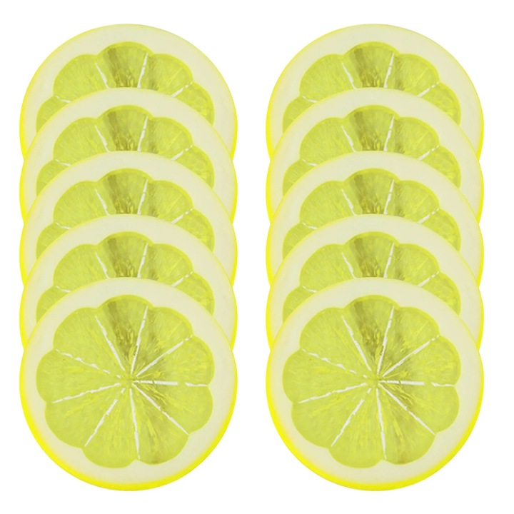 Felii de lamaie galbena artificiala YANYXR 6cm set 10 buc