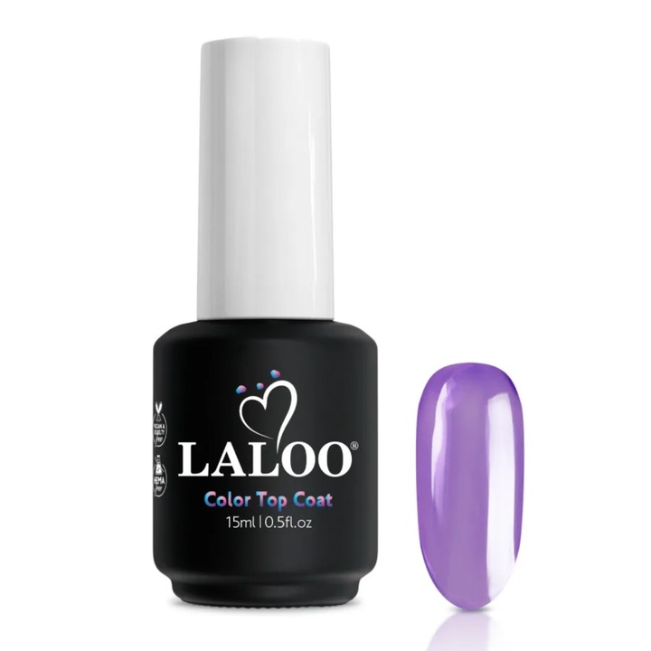 Color Top Coat Pure Purple 05 Laloo 15ml