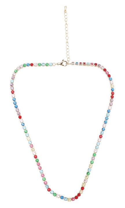 ZYBLSSBB, Bratara din otel cu zirconii multicolore, stil tennis, LSM2xh1647-BCS0396989